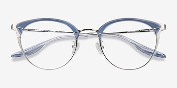 Blue Silver Bouquet -  Acetate Eyeglasses