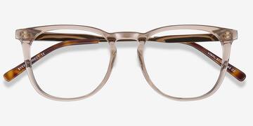 Clear Brown Vinyl -  Acetate-metal Eyeglasses