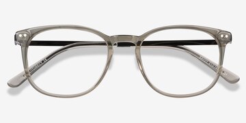 Clear Gray Savvy -  Légèreté Acetate, Metal Lunettes de vue