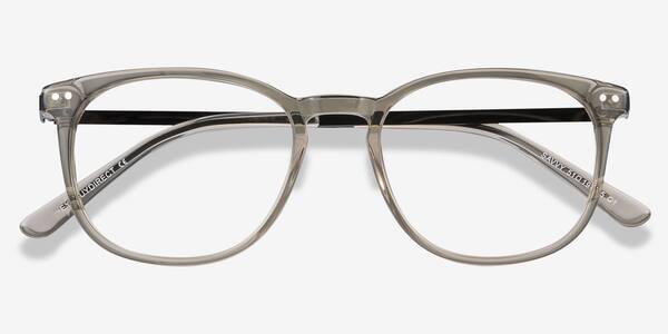 Clear Gray Savvy -  Acetate-metal Eyeglasses