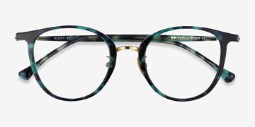Green Floral Aloft -  Légèreté Acetate, Metal Lunettes de vue