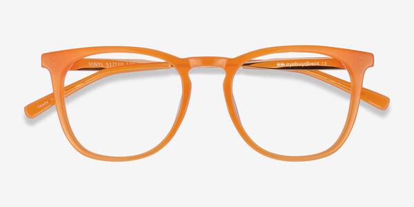 Orange Vinyl -  Acetate-metal Eyeglasses