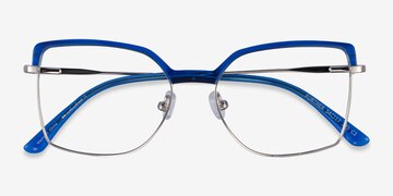 Blue & Silver Further -  Acetate Eyeglasses