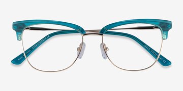 Aqua & Gold Gala -  Acetate Eyeglasses