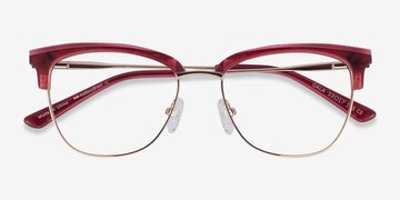 Raspberry & Gold Gala -  Acetate Eyeglasses