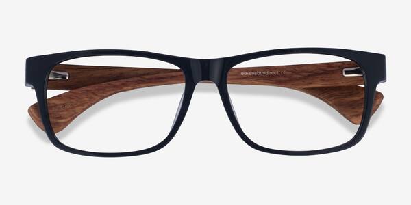 Dark Gray & Wood Taiga -  Acetate Eyeglasses