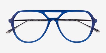 Clear Blue Silver Cumulus -  Acetate Eyeglasses
