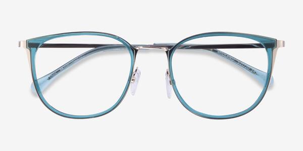 Clear Teal Gold Midland -  Acetate Eyeglasses