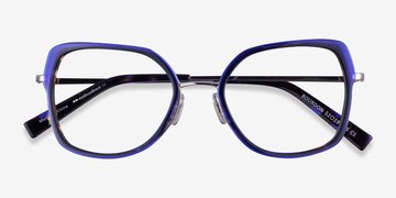 Blue Tortoise Silver Bourdon -  Acetate Eyeglasses