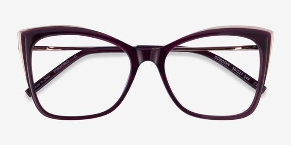 Clear Purple Gold Dorothy -  Acetate Eyeglasses