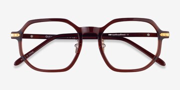 Clear Brown Gold Quentin -  Acetate Eyeglasses