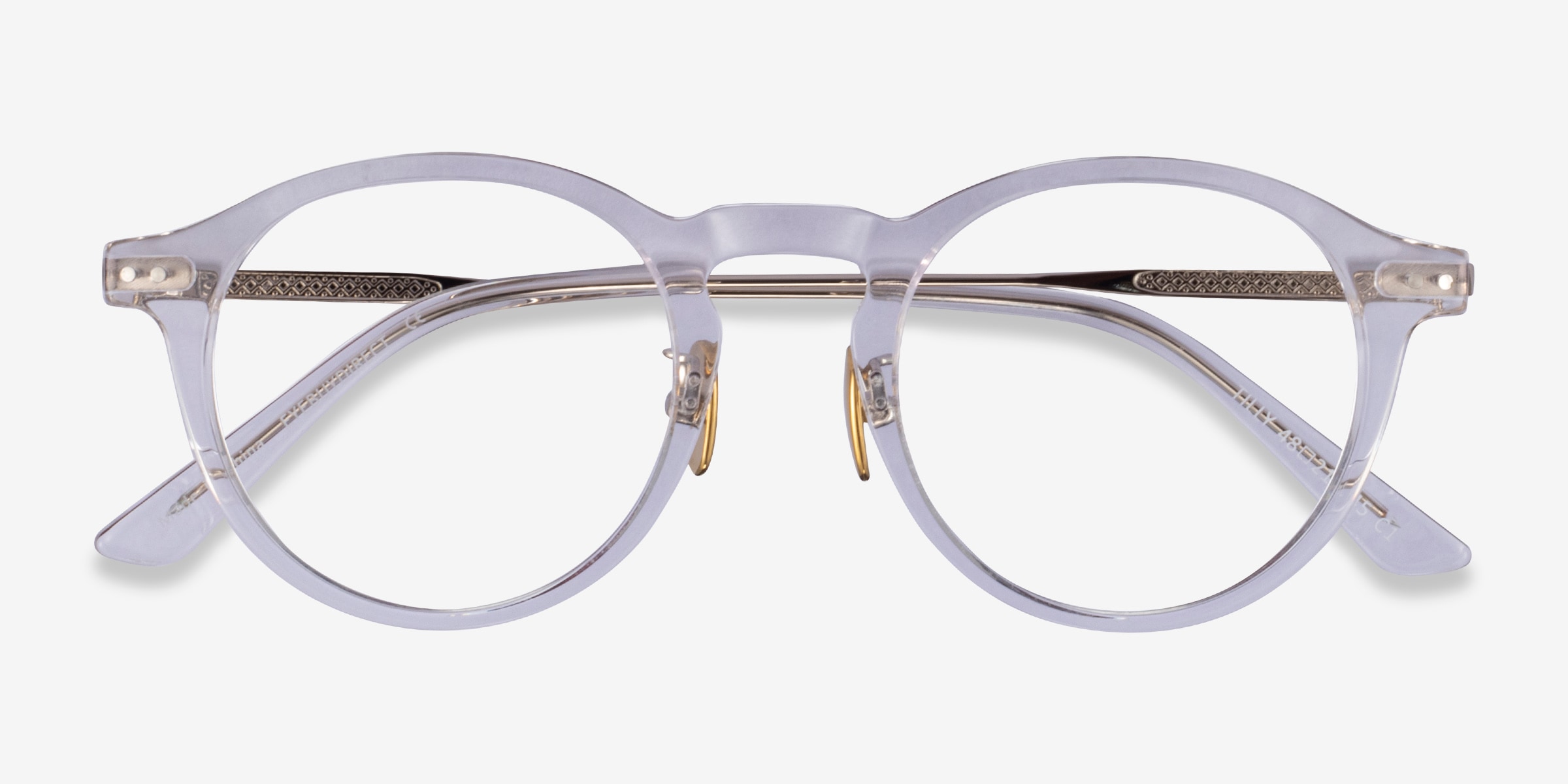 Tilly Round Clear Gold Full Rim Eyeglasses | Eyebuydirect Canada