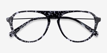 Clear Black Floral Kinesis -  Acetate Eyeglasses