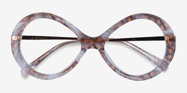 Orange Striped Endless -  Acetate Eyeglasses