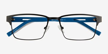 Matte Black Blue Victory -  Carbon Fiber Eyeglasses