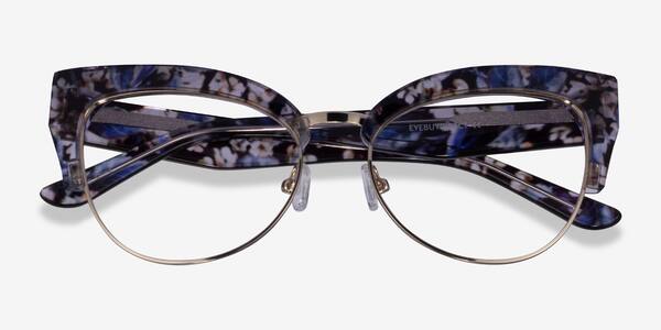 Purple Floral Gold Freesia -  Acétate Lunettes de vue
