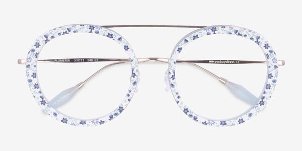Blue Floral Plumeria -  Acetate Eyeglasses