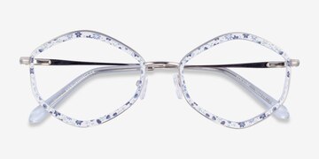 Blue Floral Folium -  Acetate Eyeglasses