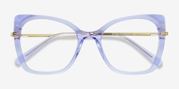 Clear Blue Purple Delancey -  Acetate Eyeglasses