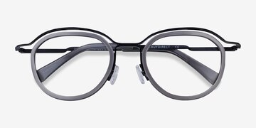 Gray Black Facet -  Acétate Lunettes de vue