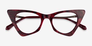 Red Floral Bengal -  Acetate Eyeglasses