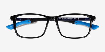 Solid Black Agility -  Metal Eyeglasses