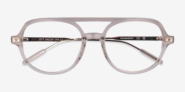 Clear Gray Jett -  Acetate Eyeglasses