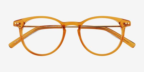 Clear Orange Snap -  Acetate Eyeglasses