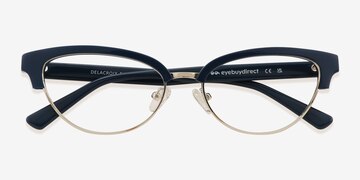 Navy Silver Delacroix -  Acetate Eyeglasses