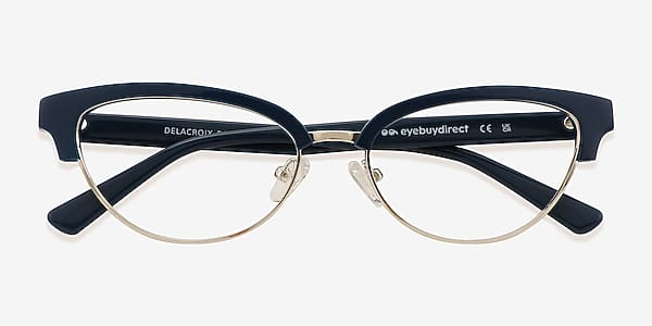 Navy Silver Delacroix - Acetate-metal Eyeglasses Navy Silver Delacroix - Acetate-metal Eyeglasses