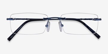 Navy Earl -  Metal Eyeglasses