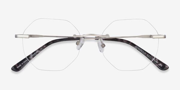 Matte Silver Generous -  Metal Eyeglasses