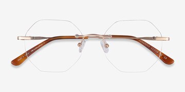 Matte Gold Generous -  Lightweight Metal Eyeglasses