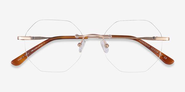 Matte Gold Generous -  Metal Eyeglasses