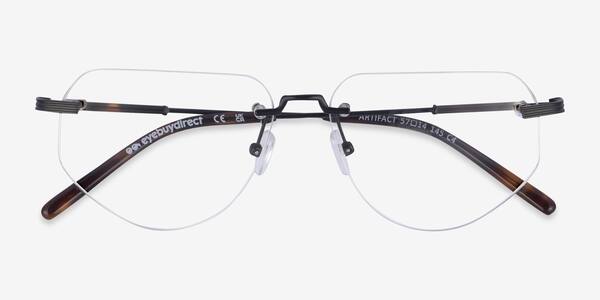 Noir Artifact -  Métal Lunettes de vue