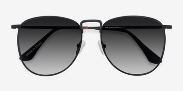 Black Fume -  Vintage Metal Sunglasses