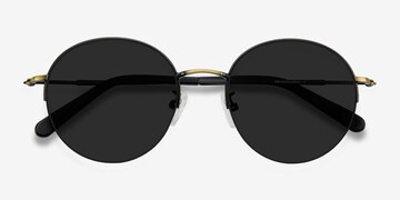 Black Bronze Sun Albee -  Metal Sunglasses