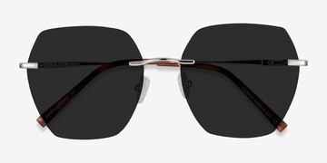 Argenté Genoa -  Métal Lunettes de soleil