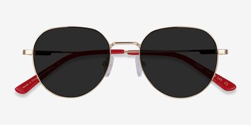 Doré Event -  Métal Lunettes de soleil