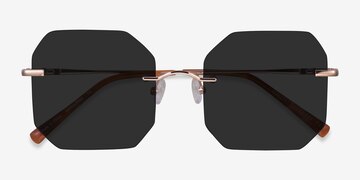 Or rose Elmira -  Métal Lunettes de soleil