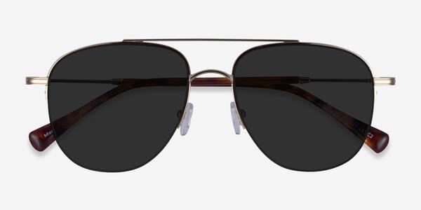 Gold Tortoise Garros -  Métal Sunglasses