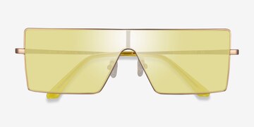 Matte Gold Byte -  Métal Lunettes de soleil