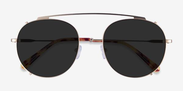 Matte Gold Data -  Metal Sunglasses