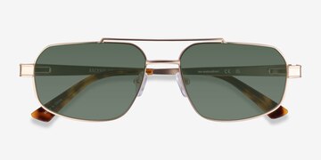 Satin Gold Ascend -  Metal Sunglasses