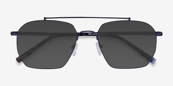 Matt Blue Tortoise Golf -  Metal Sunglasses
