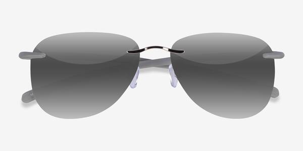 Shiny Silver Ludo -  Métal Sunglasses