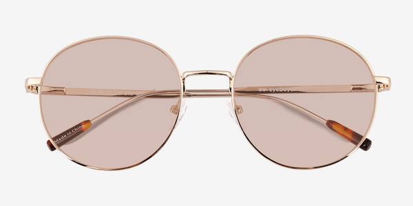 Shiny Gold Tortoise Olin -  Métal Sunglasses