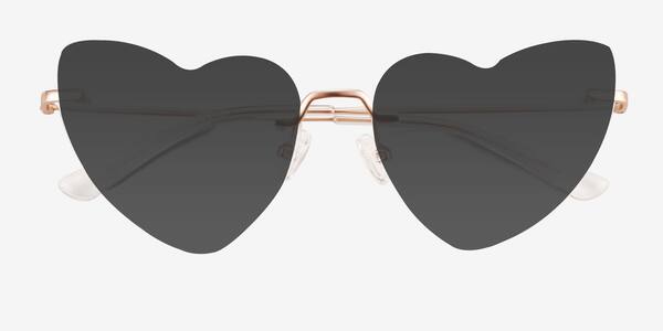 Matte Rose Gold Priya -  Metal Sunglasses