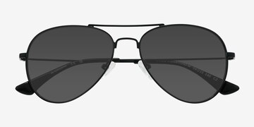 Black Good Vibrations -  Metal Sunglasses