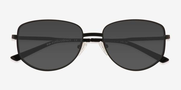 Matte Black Fontaine -  Metal Sunglasses